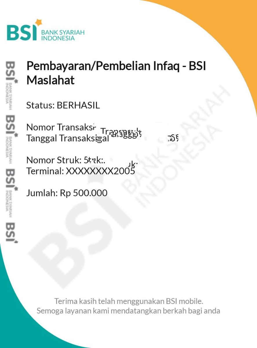 opie_tea's tweet photo. Bismillah, @bankbsi_id mau double check emang iya sekarang setiap transaksi QRIS ada muncul notifikasi untuk pembelian infaq?? 

Karena selama ini biasanya makan di warteg bayar pakai QRIS aja gak pernah muncul. Tetiba pagi ini setelah ada transaksi QRIS enggak engeh terima https://t.co/wXbSzCe4od