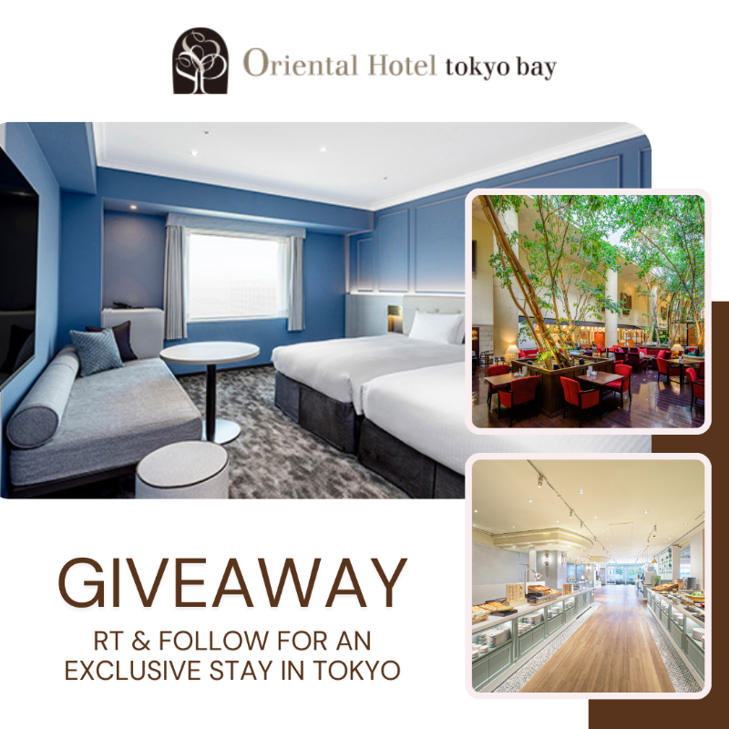 Oriental_HR's tweet photo. Enter for your chance to win an overnight stay at Oriental Hotel Tokyo Bay!

3 Lucky Pairs🧑‍🤝‍🧑, with breakfast included!

To participate:
✅ Repost this tweet and,
📷 Follow @Oriental_HR

T&amp;Cs apply: https://t.co/JcBkzmNn6k
Giveaway ends December 25th https://t.co/wL3XMI6sKk
