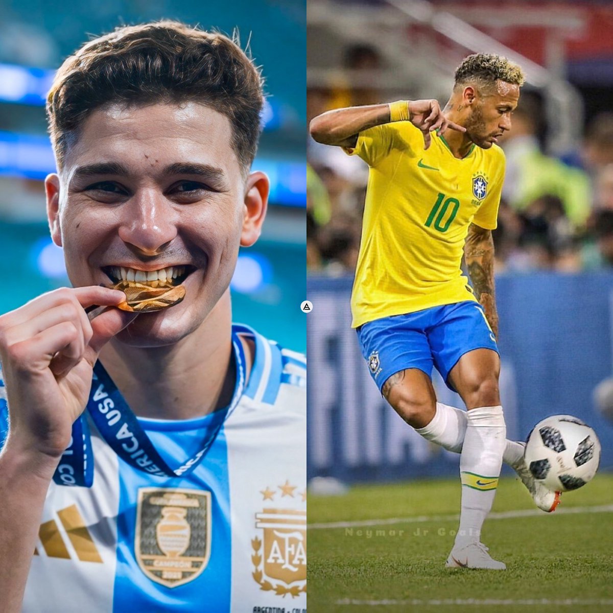 sudanalytics_'s tweet photo. “¿Jugador que nacionalizaría argentino? Neymar”.

Julián Álvarez. 🇦🇷🤝🇧🇷 https://t.co/3xtbX2Vif5