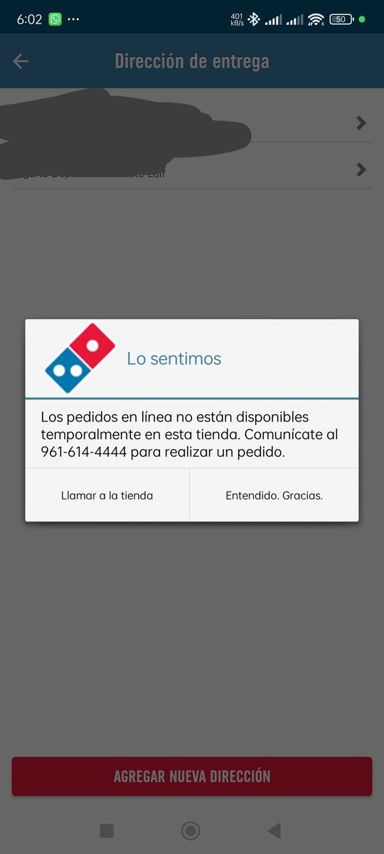 othon_odin's tweet photo. @dominosmx Su app y su web dicen lo siguiente, tendré que cambiar a @pizzahut, simplemente a ustedes no les interesan los clientes. https://t.co/ns80XxoEv1