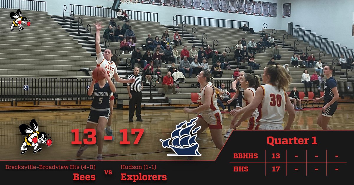 Mr. Backo Assistant Principal BBHHS (@bees_mainoffice) on Twitter photo After quarter one <a href="/ladybeesbball/">Brecksville-Broadview Heights Lady Bees Basketball</a> trails Hudson by 4. #swarm #beeaboutit #gobees After quarter one <a href="/ladybeesbball/">Brecksville-Broadview Heights Lady Bees Basketball</a> trails Hudson by 4. #swarm #beeaboutit #gobees