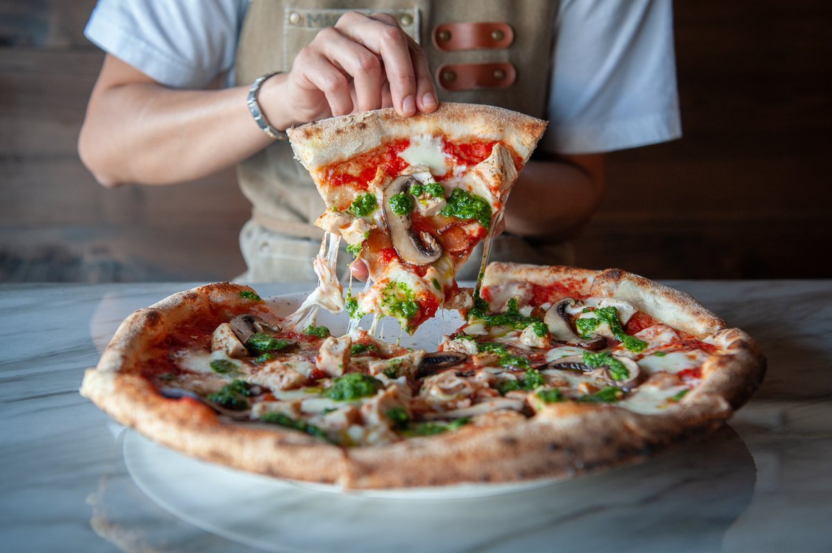 New special...more drool! "Chicken Bacon Porta Pesto" — roasted chicken, bacon, portabello shrooms, tomato sauce, mozz + pesto. Spicy eaters, ask for chili oil.

HOURS: - Pizza = Thurs-Sat — 5-9 pm - Bagels/Focaccia/Breakfast Sandwiches/Coffee = Sat.— 9 am until gone