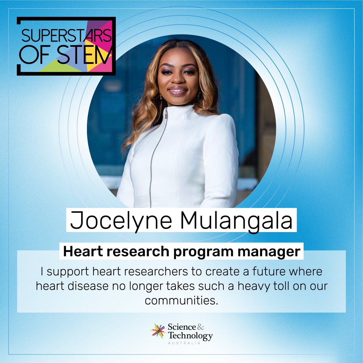 JoMulangala's tweet photo. Iโm honoured to be a #SuperstarofSTEM for 2025-2026! Thanks to the support of the @heartfoundation and @ScienceAU for the opportunity!
https://t.co/RayT5JFhu7 https://t.co/9ei992zmC0