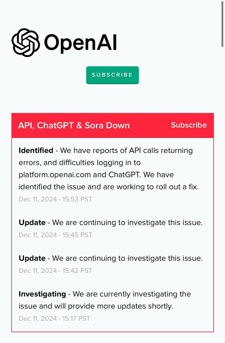 I Wonder if it’s the traffic sending it for a toss or breach-worthy data. #ChatGPTdown