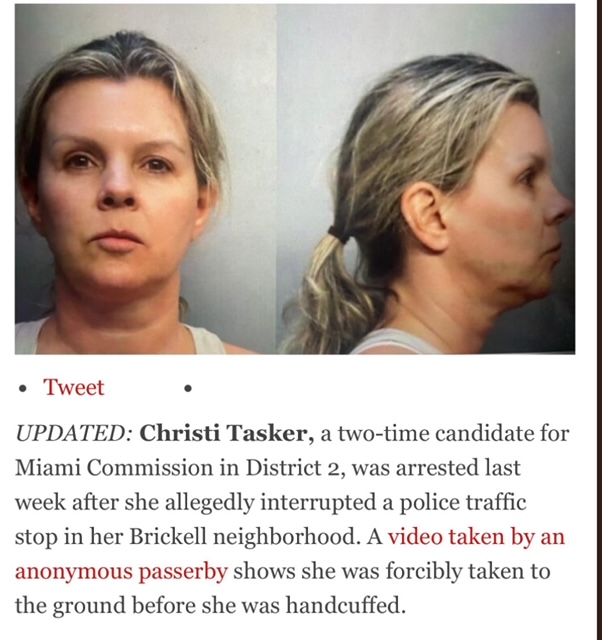 OpVetSupport's tweet photo. Another new member of the Fitzgerald Crime Family is Christi Reeves Tasker, also known as Christi Tullis. Like Fitzgerald Crime Family mastermind, Federal felon Stan Fitzgerald, Christi is a first class grifter, selling trinkets online as Shop Christi Tasker Miami, selling cheap earrings, fashion items and home décor as she claims to be a fashion designer. Tasker also claims to be a journalist and a Tech Executive as well as a seasoned consultant. Of course there is nothing to support her claims. Stan Fitzgerald the head of the crime family has done the same type of grifts online since the 1990's. Christi has twice ran for office in the 2nd District of Miami and lost as well as running this year in the 17th District where she placed 2nd giving her an elected seat which she lost before she was ever sworn in because she filled out the incorrect forms. Christi Tasker was arrested in April of 2024 in Miami for Disorderly Conduct and Resisting Arrest which she was later convicted of. When researching Tasker's arrest file, it looks like she gave the police a false spelling of her last name (TaskAr) with an A. Making it almost impossible for her records to be found and allowing her to collect campaign funds and to campaign as if this arrest and conviction never happened. It looks like is it was done purposely so the voters of her District would not find out. Christi Tasker is currently on Probation for this crime, the question must be asked would she have received the same amount of votes had the public known she had been arrested and convicted? Christi also filed for bankruptcy in Nevada in 2012, case number 1214349 and as of August 8, 2024 her home is being Foreclosed by CITI Bank for none payment for over a year according to court records, Filing# 204344052. The best about Christi Tasker is that she claimed to be endorsed by Veterans for America First (we are writing this article) she absolutely was not. Christi Tasker also claims to be the National Press Secretary and the Florida Chapter Vice President for Veterans for America First, which she is not !  Christi Tasker has absolutely NO affiliation with Veterans for America First as we would never have somebody of her character involved with our organization. With this information, would any normal human being vote to be represented by this person? The perfect addition to the Fitzgerald Crime Family. @realDonaldTrump @JDVance @IvankaTrump @JimJusticeWV @Roger_Farina @OutpostPatriot @newtgingrich @jackngraham @GeneralFlynn @robcrilly @KariLake @JRMajewski  @Tamaraleighllc @MargoinWNC @ExposingVFAF @ImFiredUp2 @DaileyMail @Vets_4_Trump @emdixon66 @EdTheTruckerNJ @RogerJStoneJr @markrobinsonNC @RealMattCouch @HalWeathermanNC  @PatrickCollisPI @DBongino @Catturd2 @TheRealSirenaS @BrianJack @DougBurgum @SandySmithNC @TedNugent @KidRock @MTGrepp @RealCandaceO @VigilantFox @TulsiGabbardrep   @Teddydanielstv @TeamTrump @GovKathyHochul  @JohnGordonHN @LaraLeaTrump @PlanetTyrus @Gutfeldfox @christi4miami