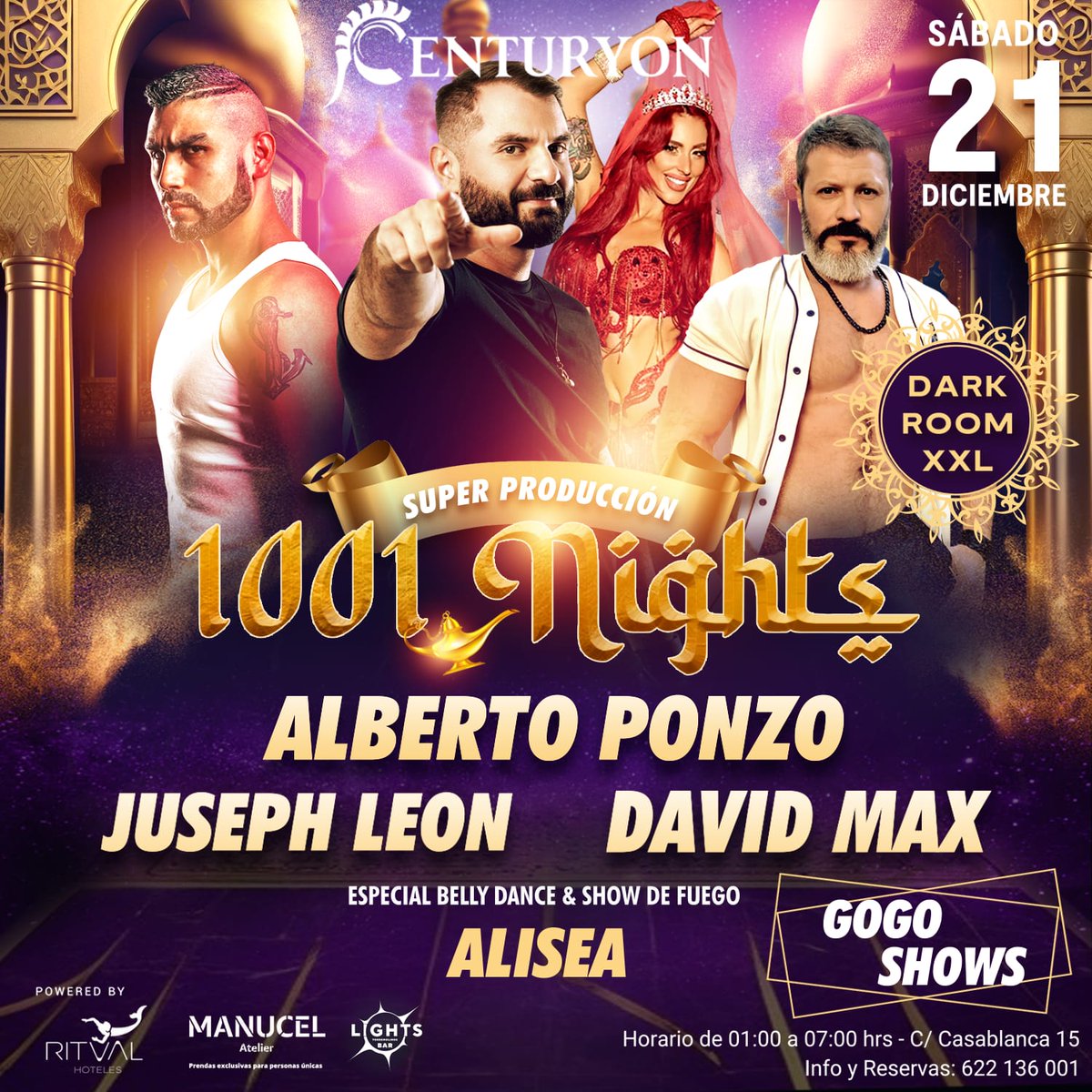 ALBERTO PONZO, por primera vez en Torremolinos, el Deejay y productor brasileño llega a
CENTURYON con sus ritmos contundentes y originales!!Estará en la cabina de CENTURYON junto a DAVID MAX y JUSEPH LEON el próximo sábado 21 de diciembre en una noche potente e inolvidable! #gay