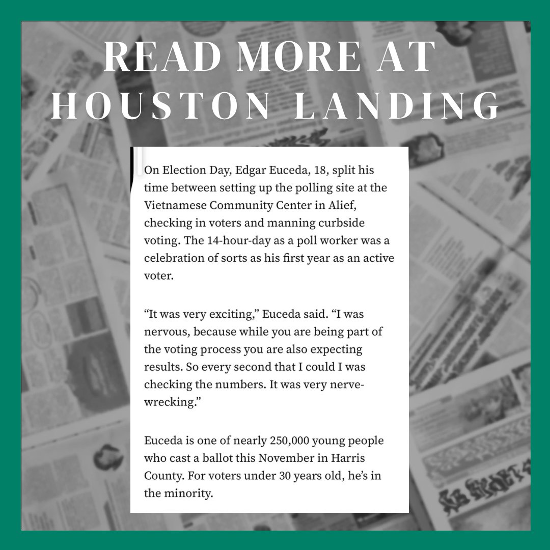 AliefVotes's tweet image. Big news! 🎉 AliefVotes is featured in @houston_landing, with an interview from our amazing Edgar Euceda . Huge thanks to journalist Danya Perez for showcasing our work empowering Alief students through civic engagement. Check it out! #AliefVotes #CivicEngagement