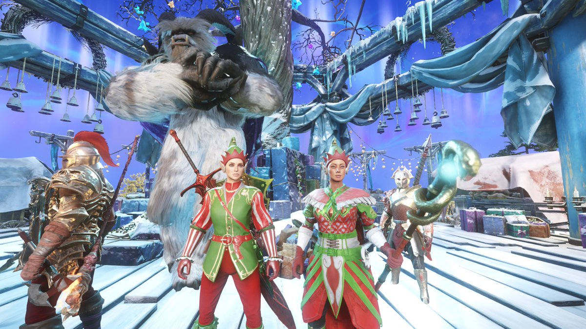 Poulette_QC's tweet photo. When the holidays are here and you wanna match @playnewworld #NewWorldAeternum https://t.co/R0RisiCOzh
