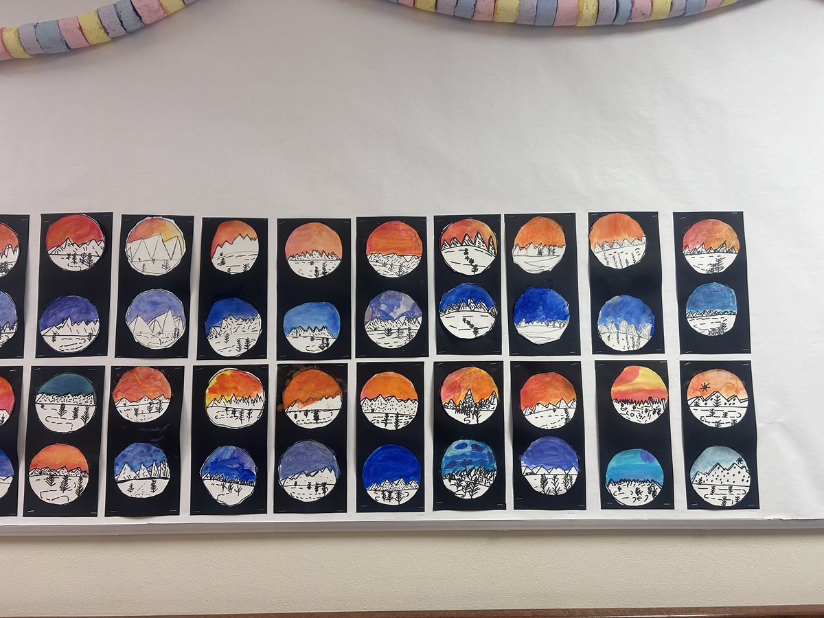 3rd grade learned about the color wheel and how to use warm/cool colors in their landscape paintings! <a href="/BluebonnetLions/">Bluebonnet Elementary School</a> <a href="/SpecialsBBE/">Bluebonnet Specials</a>