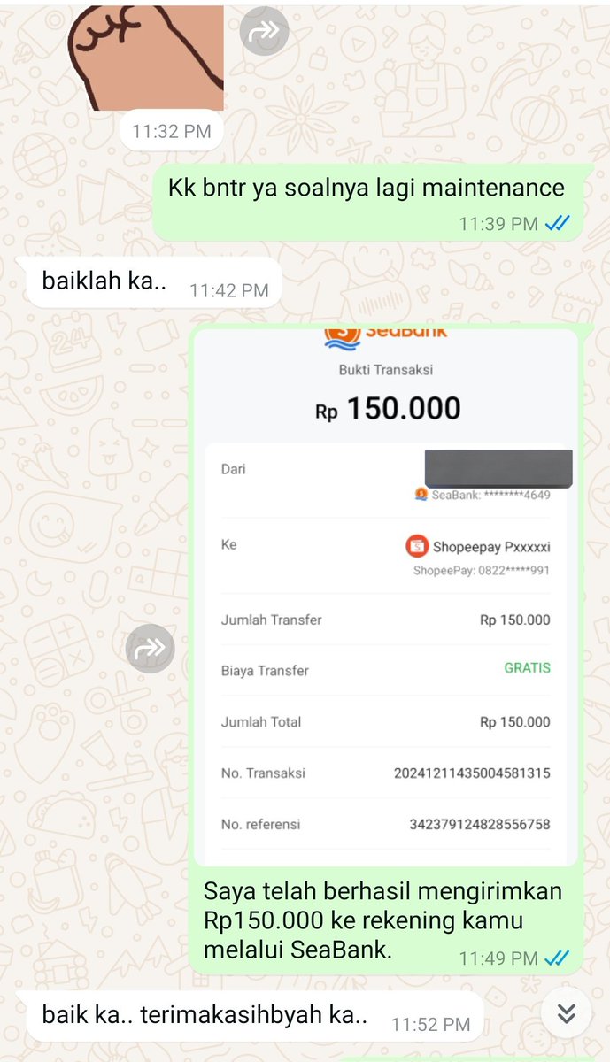 ursweetybaby's tweet photo. HATI-HATI PENIPU JOKI TUGAS

Buat kalian yang mau joki tugas ke nomor WA ini 0895335548660 jangan mau soalnya penipu. 

Nomor spay nya 082284636991 (piviani) 

Pura-pura ngerjain tugas kalian padahal ngga, ga amanah sama sekali,  dan ga trusted. Ini akun twt nya @joki_vi https://t.co/oit2SNjRZJ