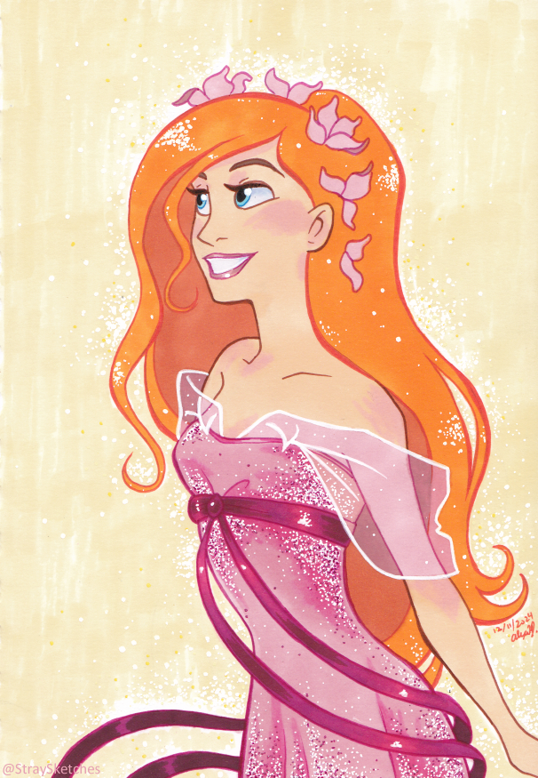 StraySketches's tweet photo. #Discember - Day 10 (day late) - Dress 🎀🌸 https://t.co/U3eN40tEMw