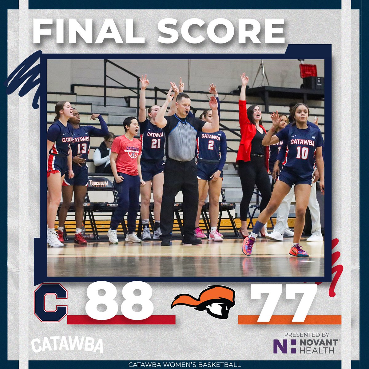 Catawba College Athletics (@catawbaindians) on Twitter photo Make it 4️⃣ straight for <a href="/catawba_wbb/">Catawba Women’s Basketball</a>
Saniya Wilson scores 26 points off the bench; Janiya Foskey had a double-double with 20 points and 11 rebounds. Make it 4️⃣ straight for <a href="/catawba_wbb/">Catawba Women’s Basketball</a>
Saniya Wilson scores 26 points off the bench; Janiya Foskey had a double-double with 20 points and 11 rebounds.