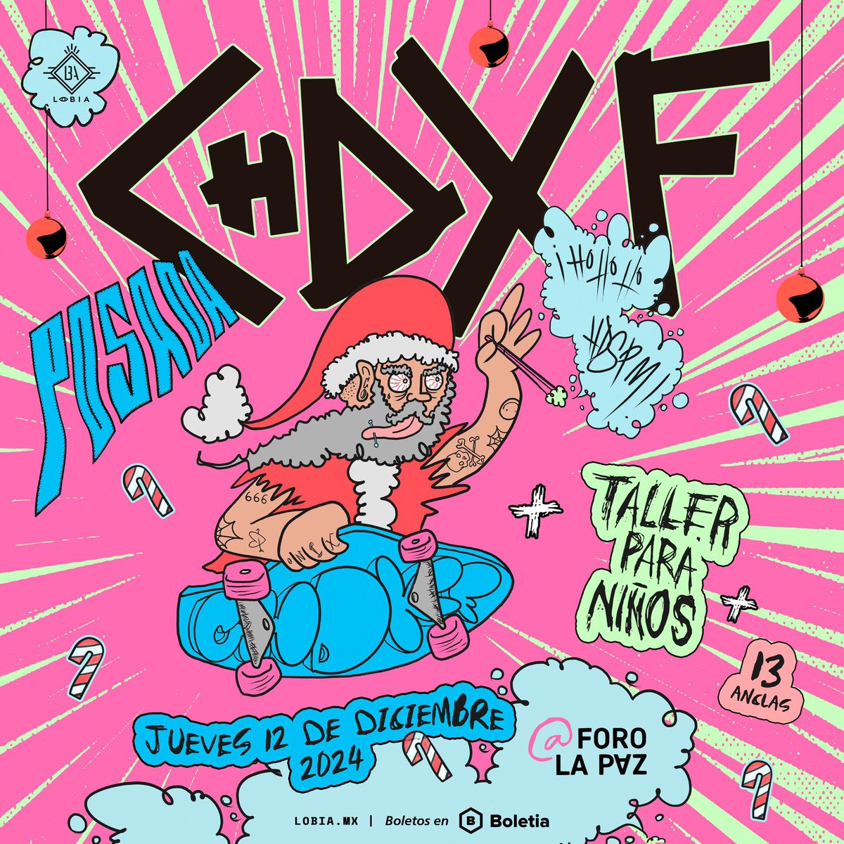 marinoazul's tweet photo. Mañana, jueves 12 de diciembre, es la tradicional posada del CHDKF y nuestro ultimo a show en el año. La cita es en el @ForoLaPazMX con @tallerparanino1 y 13 Anclas, se va poner chido, set list lleno de los éxitos de ayer y hoy de @elchingadazode 

Boletos en taquilla. https://t.co/lNB1hMmylE