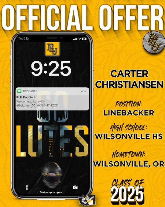 Carter Christiansen (@c_christiansen7) on Twitter photo Thank you for taking the time to meet today <a href="/SpencerCrace/">Spencer Crace</a> and grateful to receive an offer to continue my academic and athletic career! Go Lutes! Thank you for taking the time to meet today <a href="/SpencerCrace/">Spencer Crace</a> and grateful to receive an offer to continue my academic and athletic career! Go Lutes!