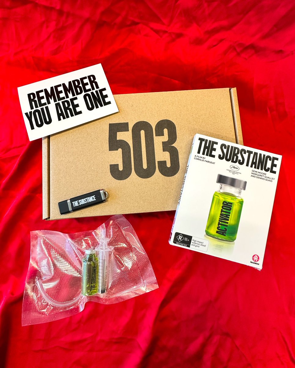 MadmanFilms's tweet image. To celebrate the release of The Substance on Blu-ray, we have a Limited Edition Activator Pack to give away 🧪

RT to enter. 

Winner selected and notified Tuesday December 18. Open to Australian residents only.