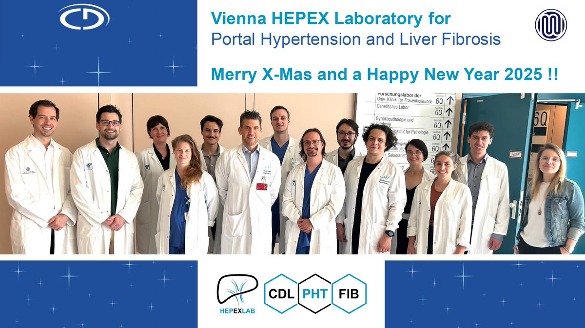 Happy XMas ❤️🎄🎅 and Happy 🆕 Year 2025✨
HEPEX 🥼#Liver #Fibrosis🧪Lab <a href="/MedUni_Wien/">MedUni Wien</a>
