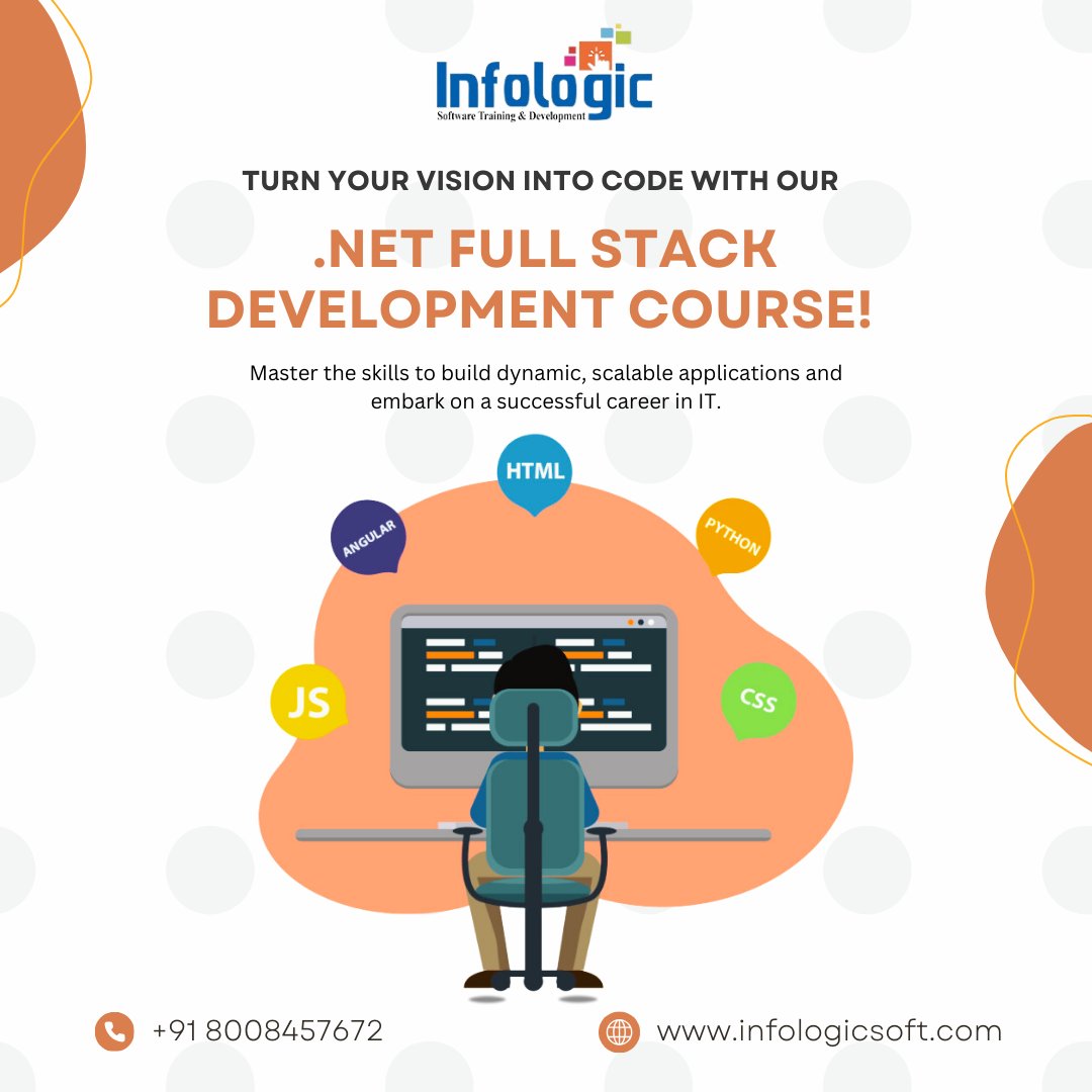 InfologicSTD's tweet image. 🌟 Turn Your Vision into Code with Our .NET Full Stack Development Course!
📞 Contact us: 8008457672 | 9014375678
#DotNetFullStack #InfologicTraining #TechSkills #ITCareers #CareerSuccess #LearnToCode