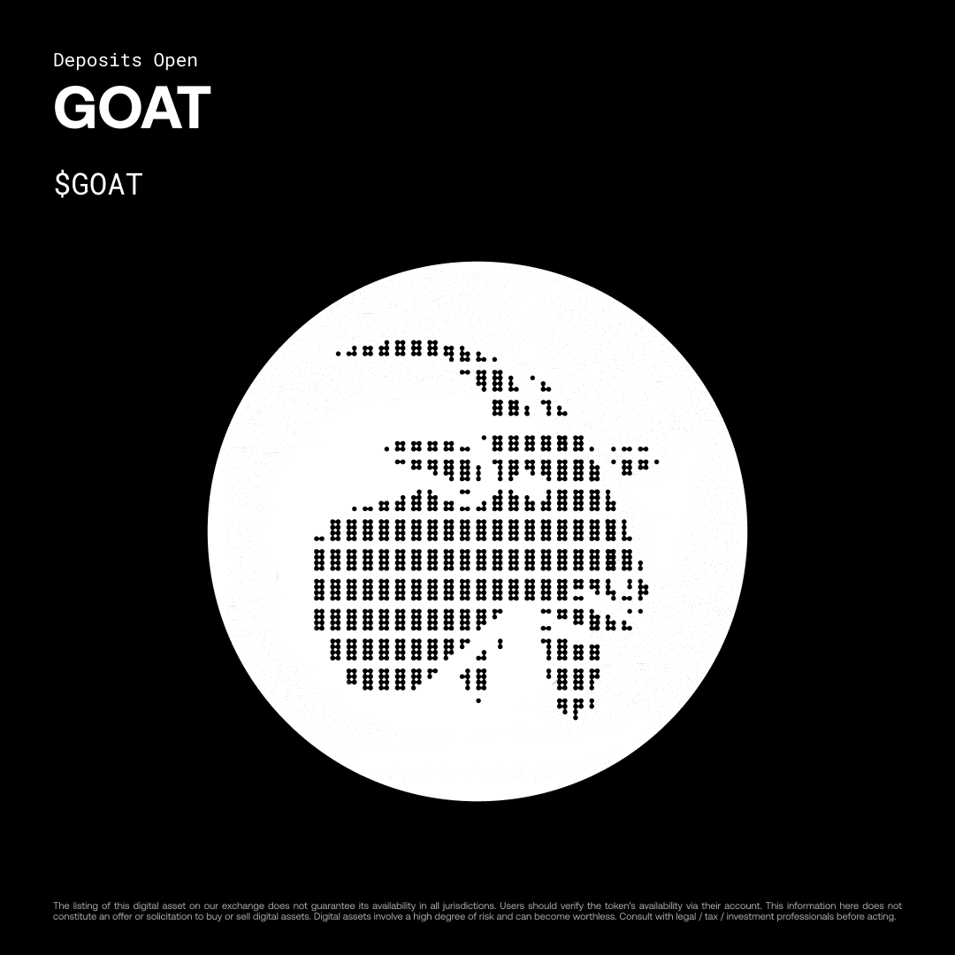 okx's tweet photo. 📢 #NewListing 

#OKX will list $GOAT @gospelofgoatse!

🟢 $GOAT/USDT Spot trading begins at 10:00 AM on December 12 (UTC)

More: https://t.co/NBgD82aH0m https://t.co/DcyY7NClxD
