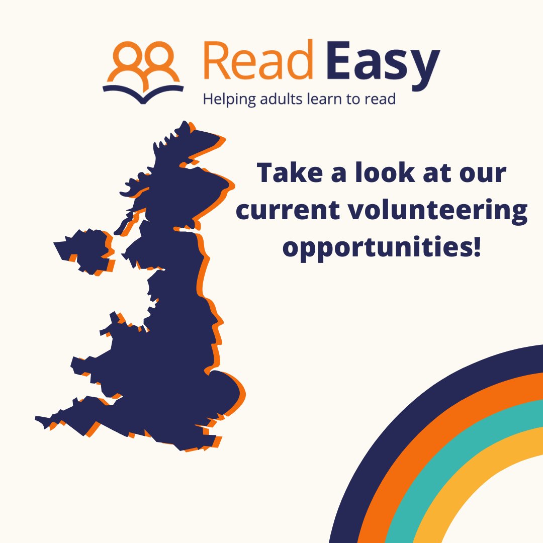 ReadEasyUK's tweet image. By volunteering with Read Easy, you can become a literacy hero, helping individuals gain confidence and independence through the gift of learning to read. Find out more on our website: readeasy.org.uk/support-us/
#VolunteeringOpportunities #VolunteeringUK #ReadEasyUK