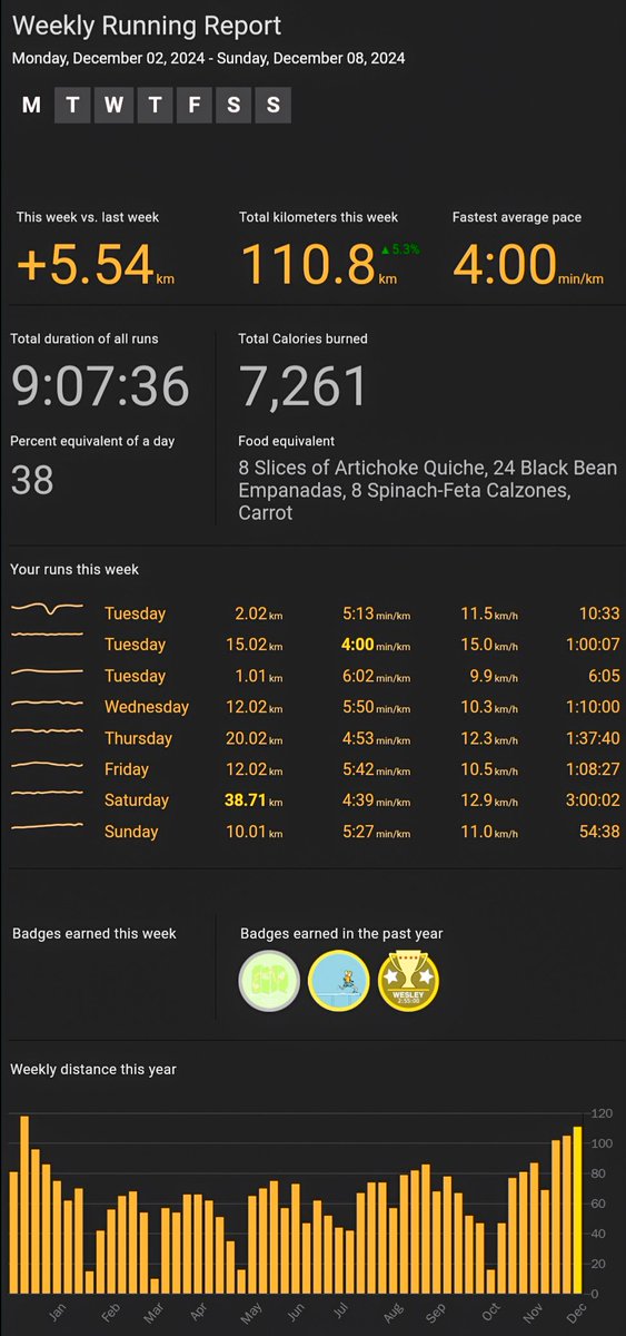 suneelkoyi's tweet image. Down week after 3 intense weeks of training! Cutting back to ~60km this week, focusing on recovery, lighter workouts, cross-training and extra sleep to recharge. Rest is just as important as the grind. 
#running
#recoveryweek
#marathontraining
@jiofitofficial