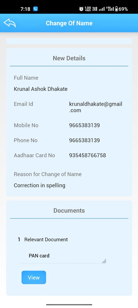 krunaldhakate's tweet photo. @MSEDCL @msedclnasik I have been uploading relevant documents for a correction in my spelling in the bill through the app yet it's getting rejected for no reason. kindly look into this as it's the fourth time my application got rejected https://t.co/rbfVnKANVm