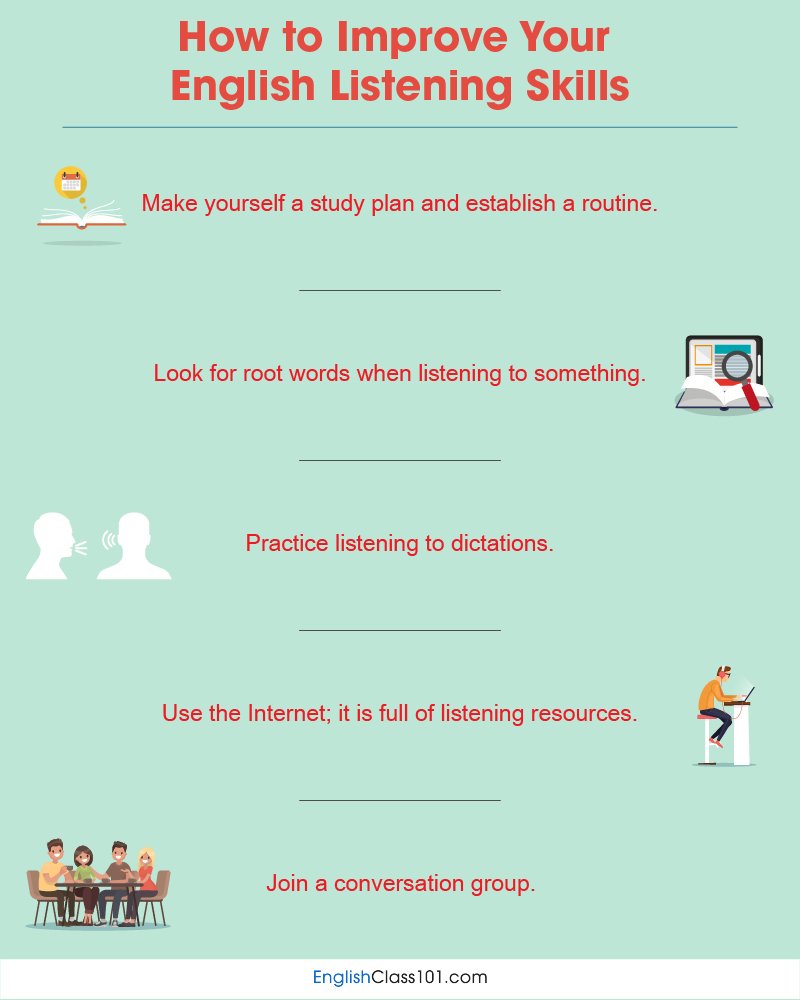 EnglishClass101's tweet image. Any tips to improve English skills faster? Comment below! 💡 PS: Learn English with the best FREE online resources, just click here bit.ly/4gmItN2

#ImproveInEnglish #LanguageTips #EnglishVocab #EnglishLesson