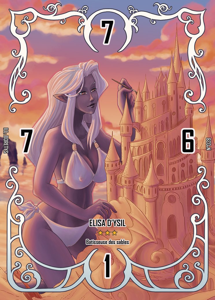 OffVierasmag's tweet photo. Elisa et son Ishgard de sable sont la vingt-huitième carte de triple triade! https://t.co/orhfOmuRV7