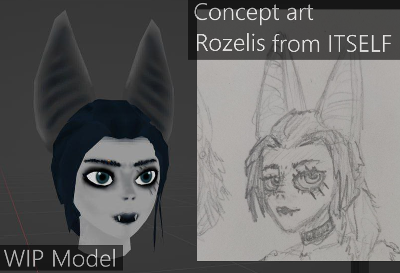 #ITSELF #indiegame #3d #developing #OC #Blender The game modeled "ITSELF" when there was help with my game, it was decided to make high-quality models. But now I'm working alone. I had to make them simpler, but stylish, because high-quality models take a lot of time. バラのように