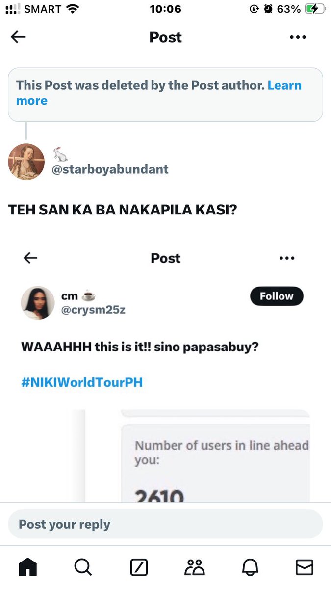 starboyabunda's tweet photo. TAWANG TAWA KO 😭😭😭#NIKIWorldTourPH https://t.co/Lsw1sjGknE