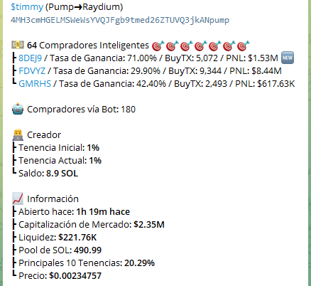 $timmy 

CA:
4MH3cmHGELMSWeWsYVQJFgb9tmed26ZTUVQ3jkANpump 

unirse grupo:
t.me/ToroGambles 

bot comprar:
t.me/dogeebot_bot?s…