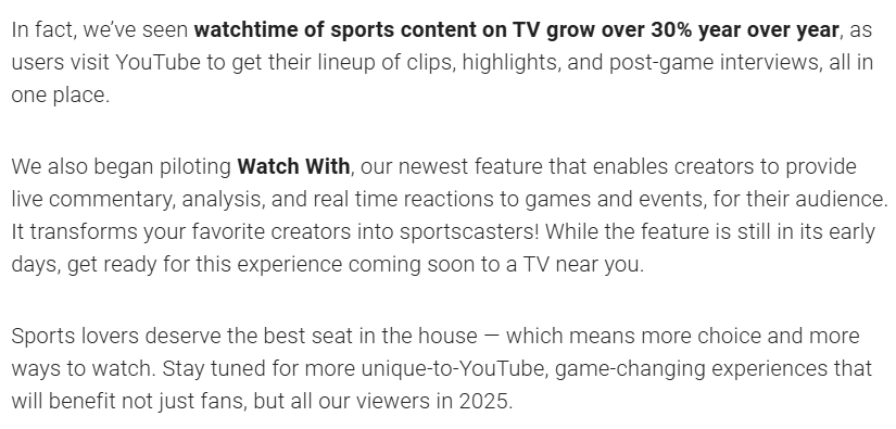 BrettKollmann's tweet photo. NFL YouTube is about to get the one feature we always wanted.

This is directly from @TeamYouTube today. https://t.co/PY7EOsU0RL
