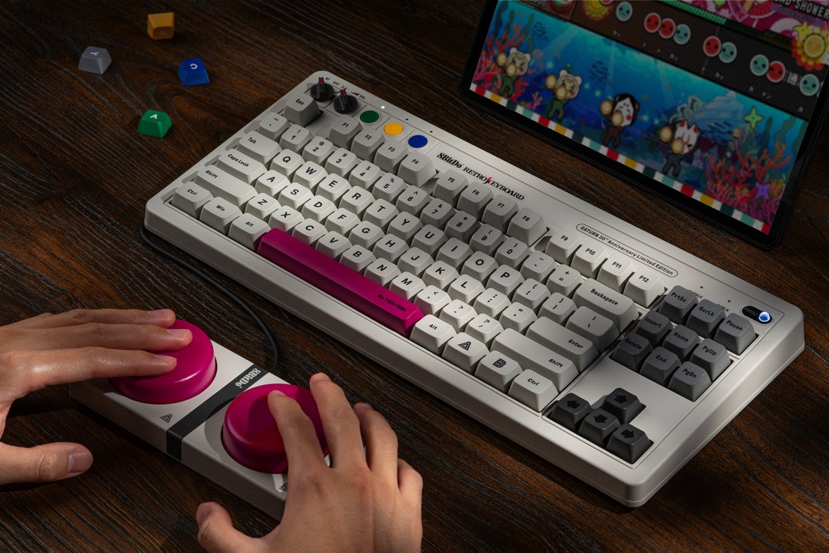 The Retro Keyboard - Saturn 30th Anniversary Edition features