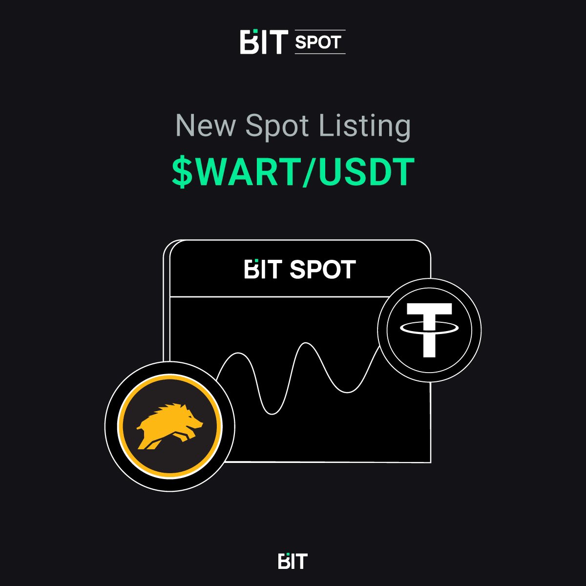 BITCryptoXchg's tweet photo. 🥳 New Listing of $USDT spot pair:
$WART /USDT
📌Deposit available on Dec 12, 9am (UTC)
📌Trading available on Dec 13, 6am (UTC)
📲 Visit the BIT Mobile App & trade today!
👉 https://t.co/t5W2tOOVm0
@warthognetwork #WART #WARTNetwork #BIT #Newlisting #Crypto #SpotTrading https://t.co/qrg24Egj7u