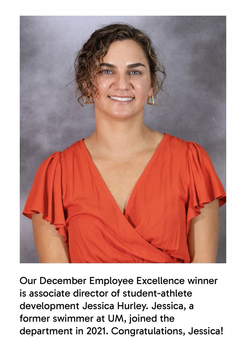 UM_SADV's tweet photo. Congratulations @JesssHurley3 on being named the December Employee Excellence Award Recipient! #earned https://t.co/cvZtMHtC23