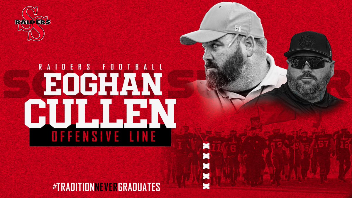 sshsraiders's tweet photo. Raider Nation welcomes @coach_ecullen as our new OL coach!! Welcome to Hog County Coach!! TRADITION NEVER GRADUATES!! https://t.co/tKNJmKaua2