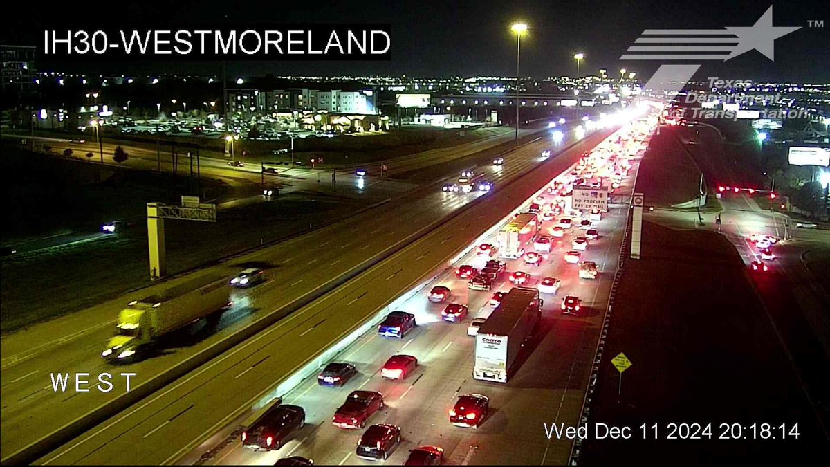 Dallas County Sheriff’s Office Traffic Deputies are working a fatality pedestrian accident W/B 30 at Cockrell Hill Rd, all lanes closed.  Vehicle that struck the pedestrian stopped and is cooperating with investigators. Traffic is being diverted to exit Cockrell Hill(Post 8:20pm)