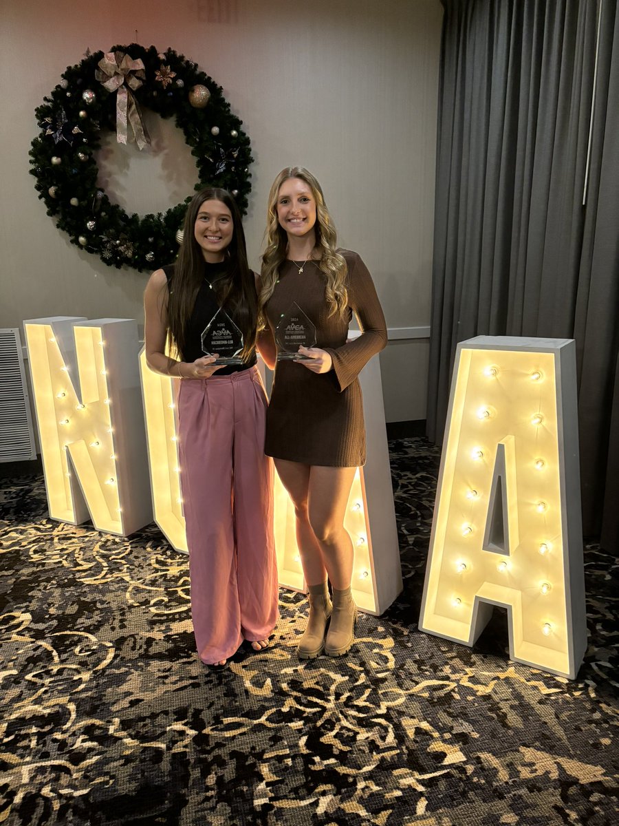 AVCA <a href="/UCOvolleyball/">UCO Volleyball</a> All-Americans Addison Wimmer and Jenna Karp!