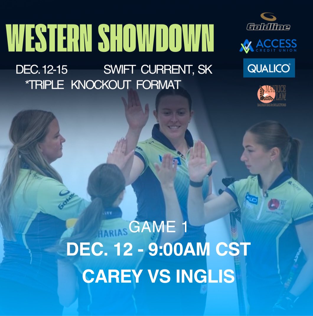 We are headed to Swift Current this weekend for the western showdown! Our first game is tomorrow morning at 9:00am vs Team Inglis! You can follow along here for updates on our scores!
