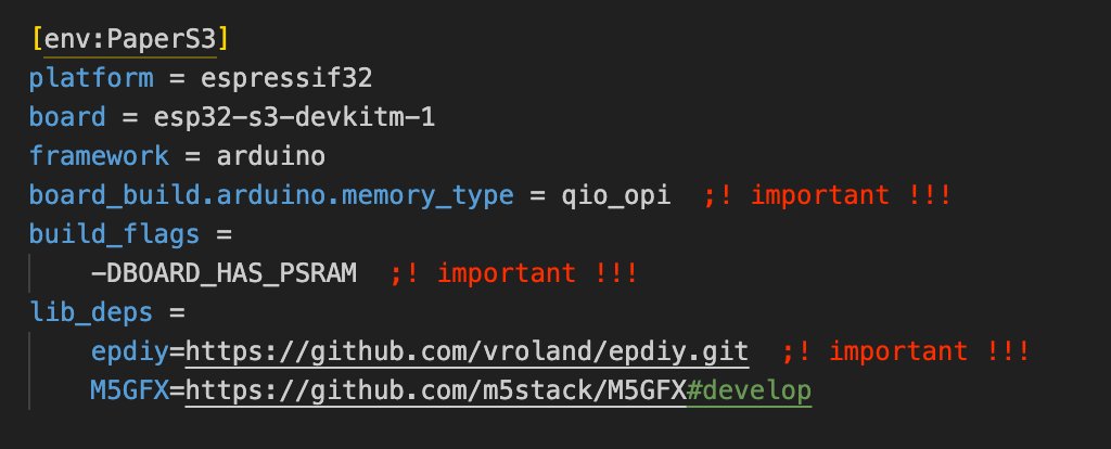 its_hard_2_name's tweet photo. In case you use platformio
#M5Stack #PaperS3 https://t.co/O4zoK67rz4