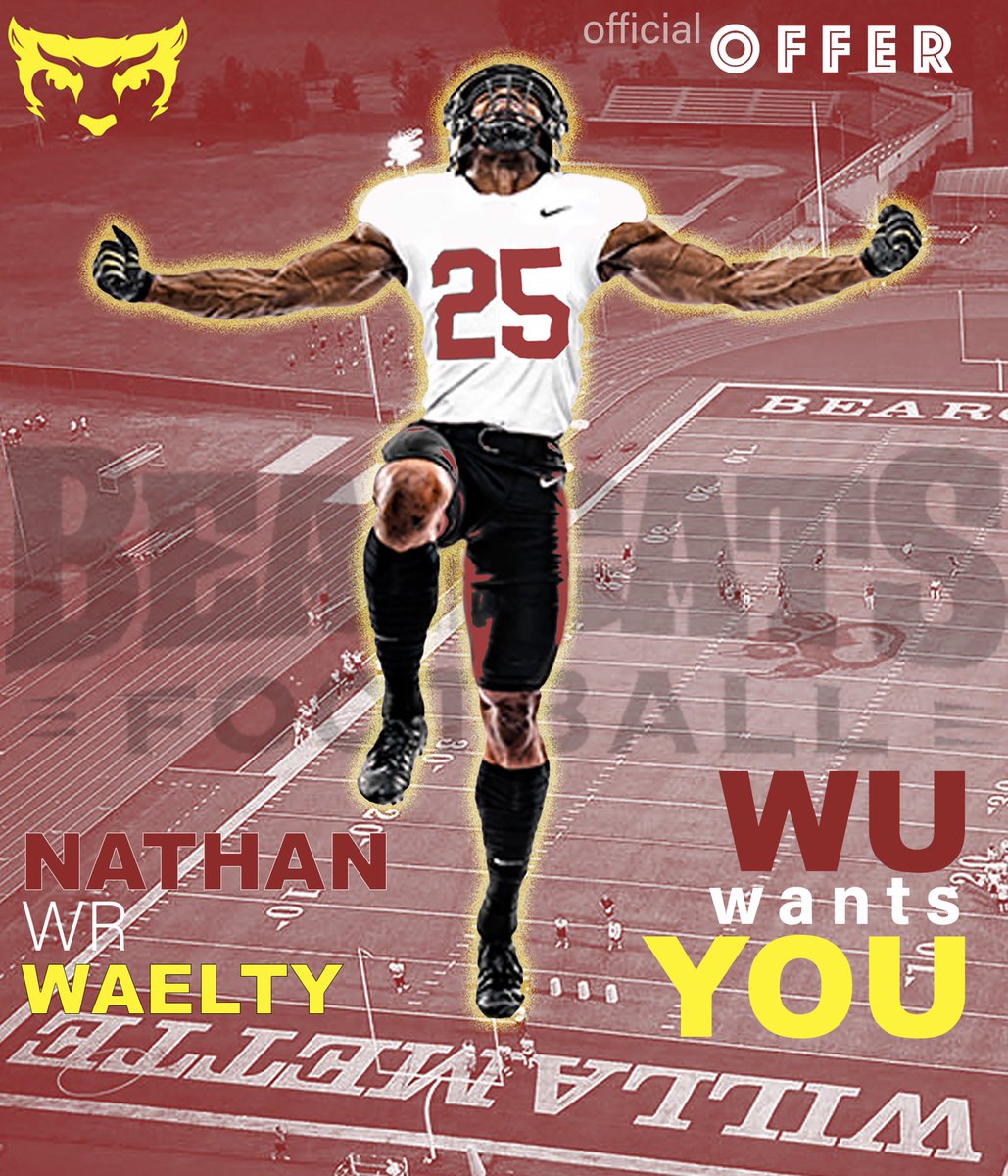 Nathan (@nathan_waelty11) on Twitter photo Excited to receive a Official Offer from willamette University after a great phone call with <a href="/Rude_WUBearcats/">Tim Rude</a>
🐻🐱
<a href="/BrandonHuffman/">Brandon Huffman</a> <a href="/PrepRedzoneWA/">Prep Redzone Washington</a> <a href="/PrepRedzoneOR/">Prep Redzone Oregon</a> <a href="/RecruitRadarPNW/">Recruit Radar</a> <a href="/NickFarman55/">Nick Farman M.S.</a> Excited to receive a Official Offer from willamette University after a great phone call with <a href="/Rude_WUBearcats/">Tim Rude</a>
🐻🐱
<a href="/BrandonHuffman/">Brandon Huffman</a> <a href="/PrepRedzoneWA/">Prep Redzone Washington</a> <a href="/PrepRedzoneOR/">Prep Redzone Oregon</a> <a href="/RecruitRadarPNW/">Recruit Radar</a> <a href="/NickFarman55/">Nick Farman M.S.</a>