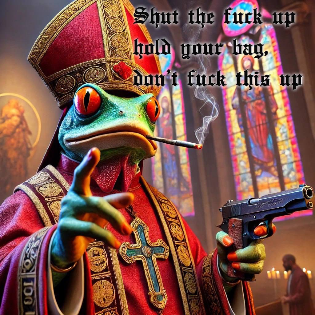 BLESSED SMOKING CHICKEN FROG tweet media