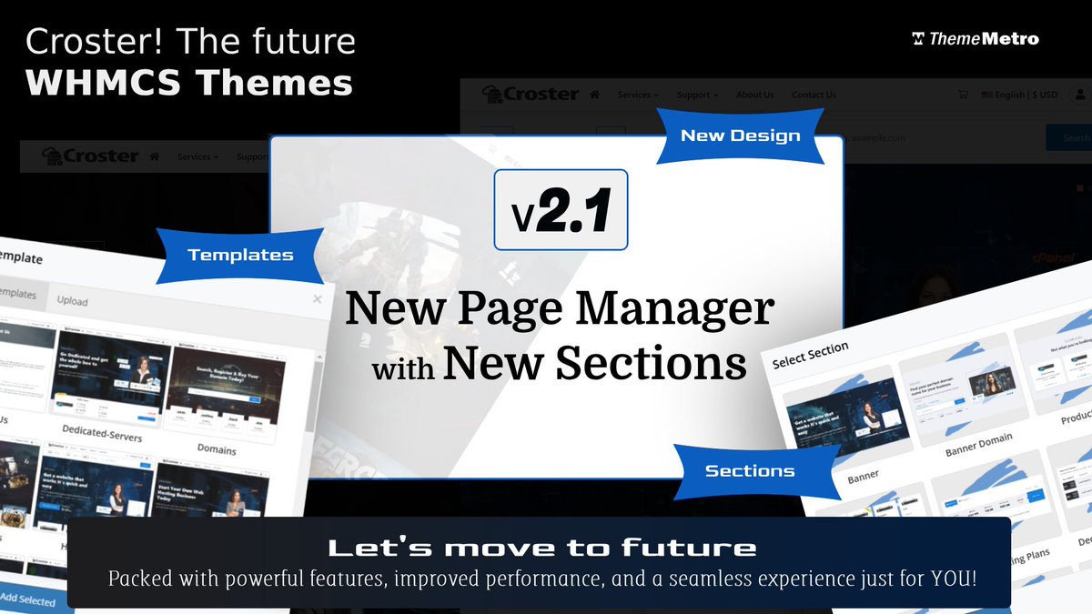 We are delighted to announce the release of Version 2.1.0, which is brimming with an array of exciting new features, enhancements, and bug fixes designed to elevate your experience with the WHMCS platform.

thememetro.com