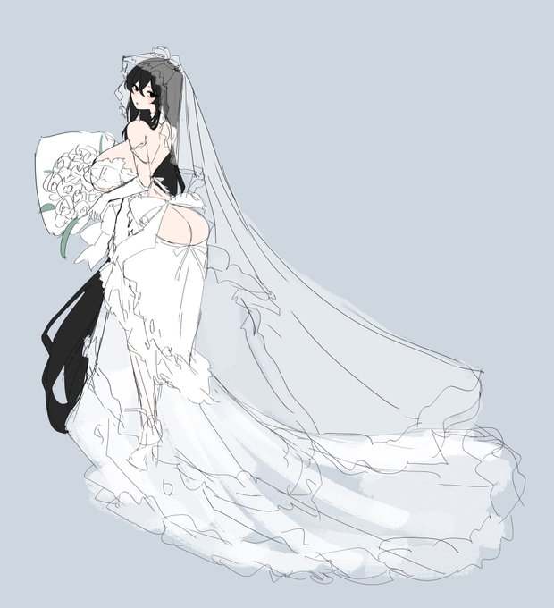 ウェディングエロシ書きたいって言ってた時に描いてた黑恵でてきた 