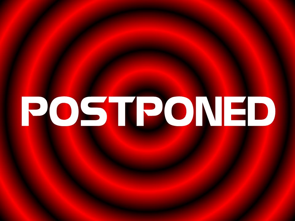 Can't get a break. Thursday's home game for our high school hockey team is postponed.

We postpone a lot, it seems.