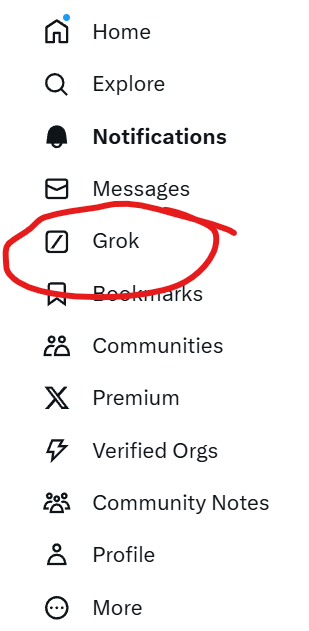 bawaqar's tweet photo. @mnqw443 On your desktop app, there is a button GROK in the drop down menu. It's the AI assistant of X. Please ask it to draw you based on your tweets.
I am sure we will see a #Running_Man https://t.co/ex66GCCckq