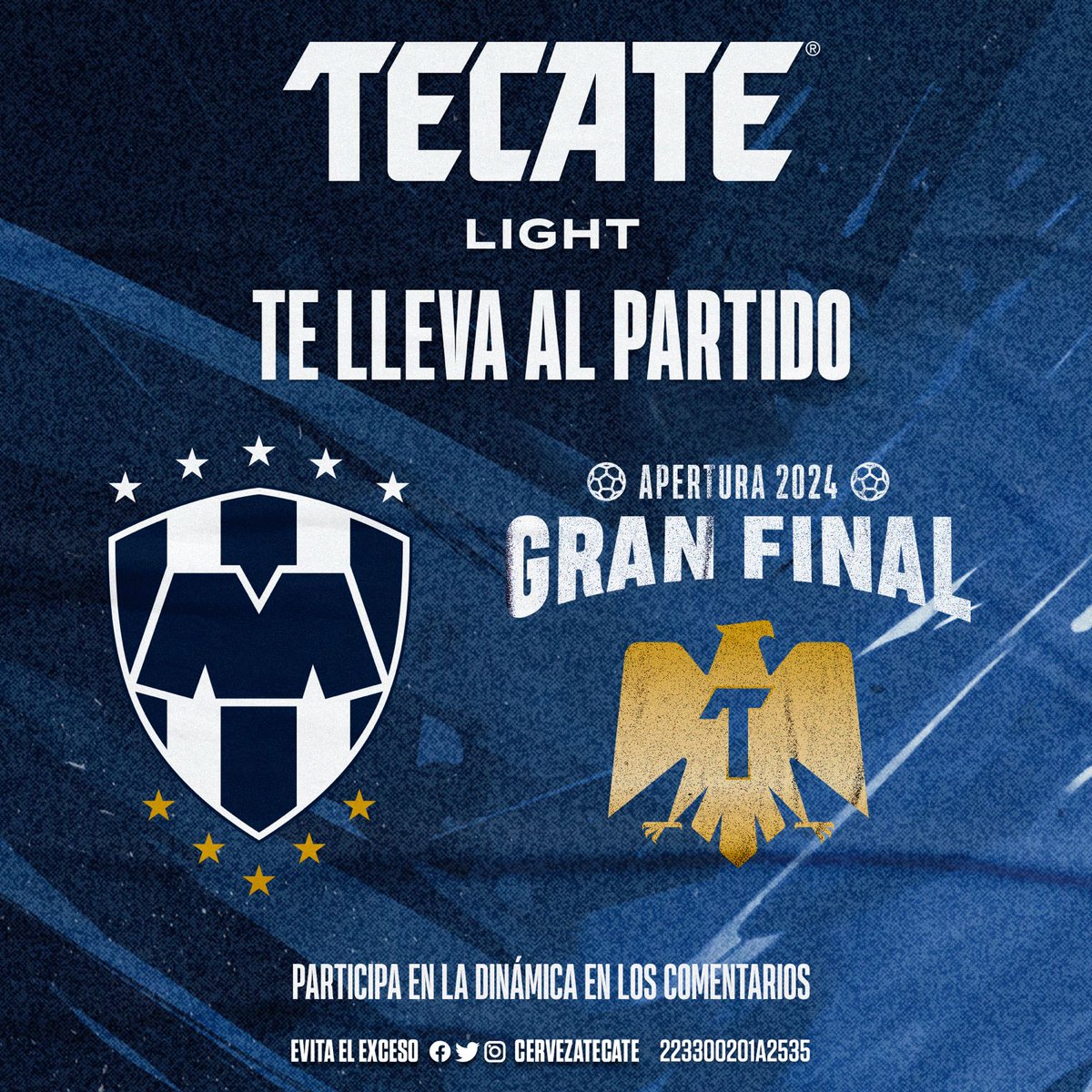 AguanteRayado's tweet photo. 🇫🇮 Gana tú pase doble para la Gran Final del domingo; Rayados vs América, cortesía de @CervezaTecate 🇫🇮

Para participar sólo:
1️⃣ Dale RT 
2️⃣ Entra aquí: https://t.co/HErrLGKfAy https://t.co/UsylCr5GLd