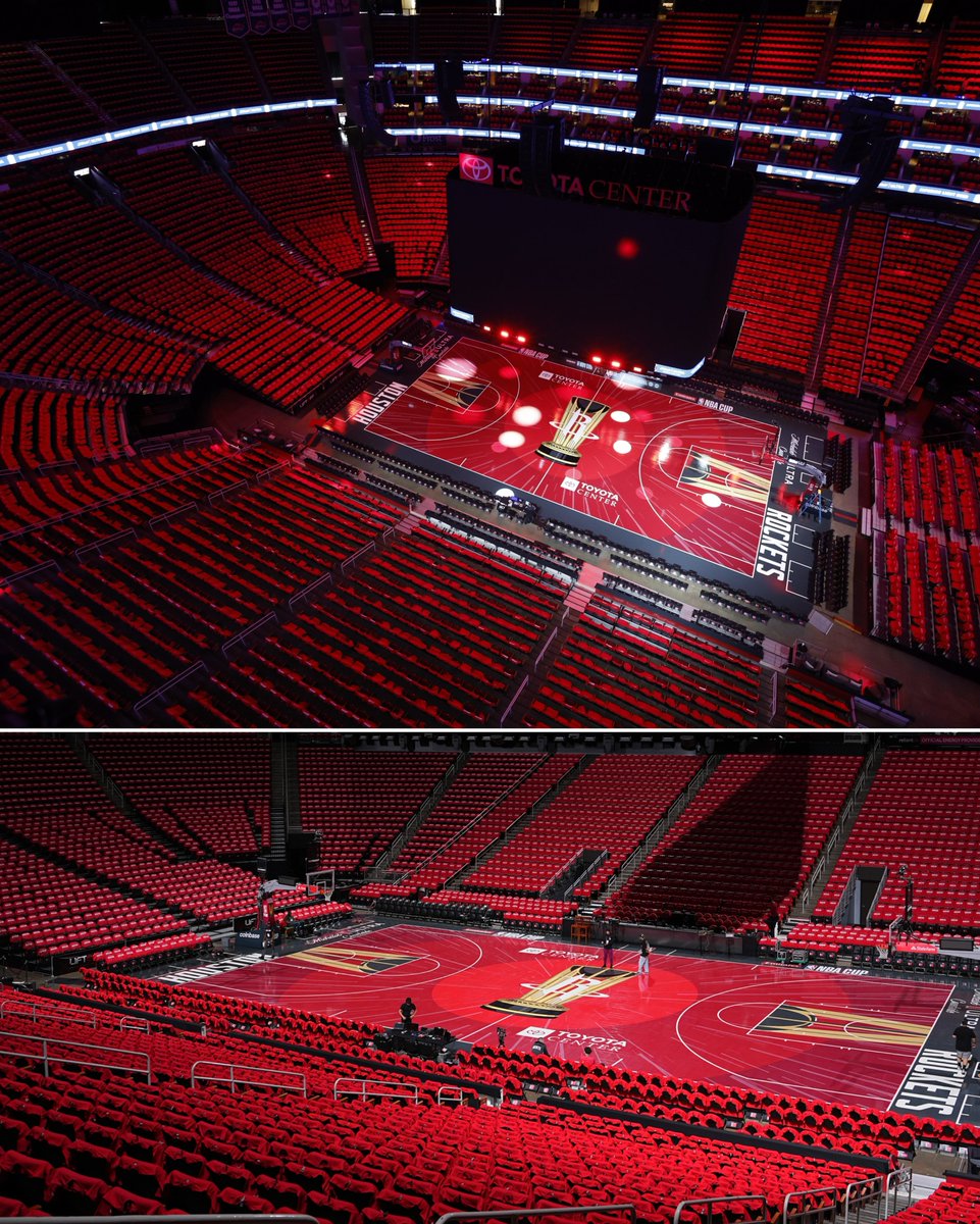 Steve Kerr on the Rockets NBA Cup court 😅