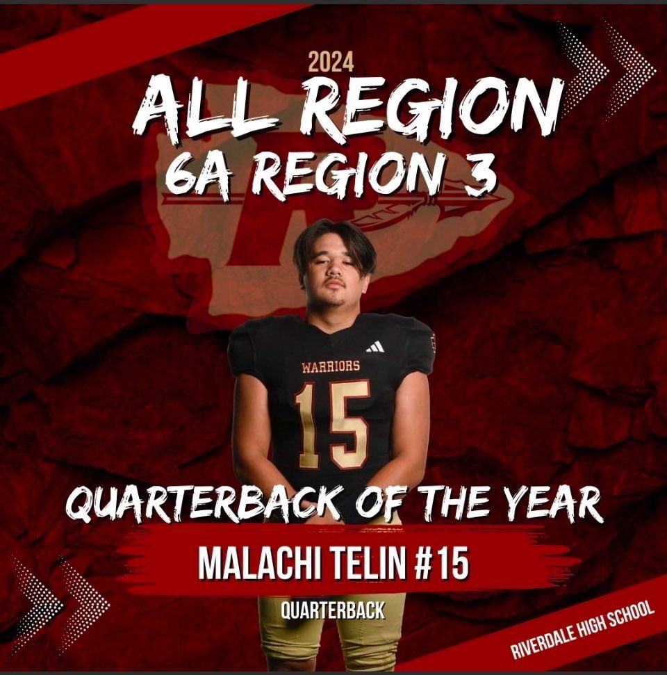 blessed and honored to be named region 3 6a quarterback of the year