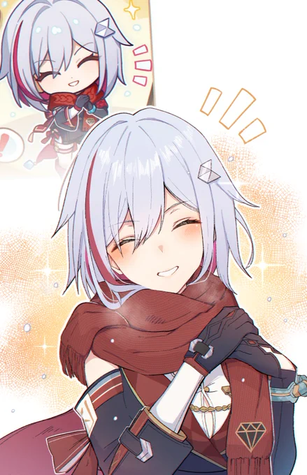今日地元初雪でした!!!のでマフラートパーズ加筆しました。皆様温かくお過ごしください。#崩壊スターレイル #HonkaiStarRail 