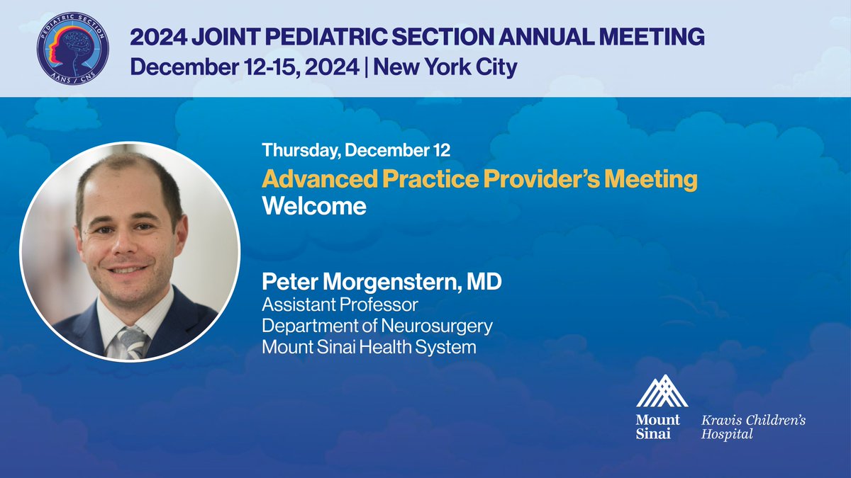 Mount Sinai Neurosurgery (@mountsinaineuro) on Twitter photo Welcome to #PedsNeuro2024 hosted by <a href="/MountSinaiPeds/">Mount Sinai Kravis Children's Hospital</a>!! <a href="/drpfmorgenstern/">Peter Morgenstern, MD</a>, Assistant Professor at <a href="/MountSinaiNeuro/">Mount Sinai Neurosurgery</a>, kicks off this exciting conference with opening remarks! <a href="/PedsSection/">AANS/CNS Peds Section</a> <a href="/CNS_Update/">CNS</a> <a href="/AANSNeuro/">AANS</a> #pediatricneurosurgery 🧠 Welcome to #PedsNeuro2024 hosted by <a href="/MountSinaiPeds/">Mount Sinai Kravis Children's Hospital</a>!! <a href="/drpfmorgenstern/">Peter Morgenstern, MD</a>, Assistant Professor at <a href="/MountSinaiNeuro/">Mount Sinai Neurosurgery</a>, kicks off this exciting conference with opening remarks! <a href="/PedsSection/">AANS/CNS Peds Section</a> <a href="/CNS_Update/">CNS</a> <a href="/AANSNeuro/">AANS</a> #pediatricneurosurgery 🧠